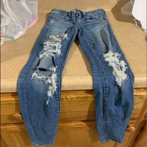 AE skinny jeans ripped